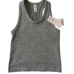 90 Degree by reflex. Gray in color, size S. Stretchable. Made in China. NTW